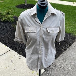 Khaki Safari Botton down shirt
